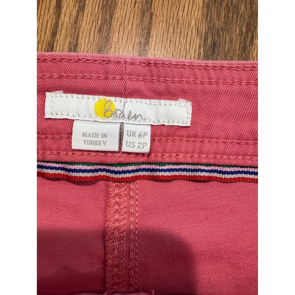 Boden Pink Straight Leg Utility Pants Size 2P T0727 Cotton Blend Stretch